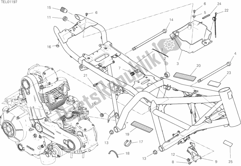 Todas as partes de Quadro, Armação do Ducati Scrambler Flat Track Thailand 803 2019